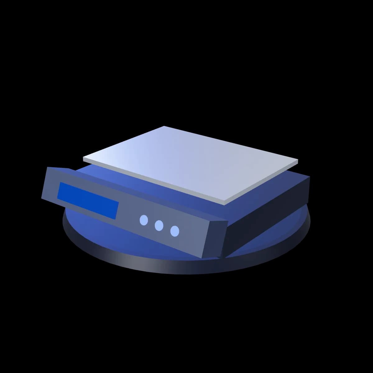 TTRYCO digital scale on a lit plinth